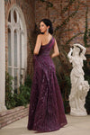 Glitter Purple Maxi Dress (M)