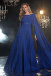 Royal Blue Flowy Sleeves Maxi (L)