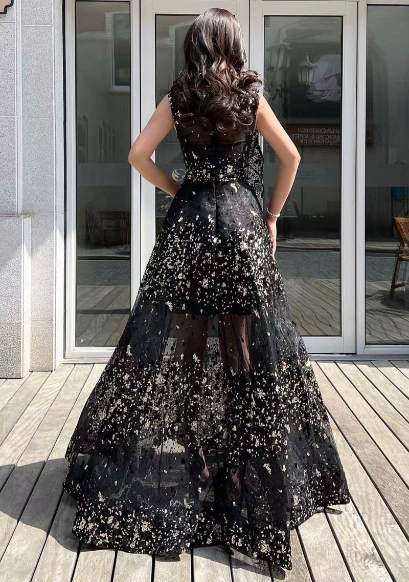 Fancy Black and Silver Gown (L)