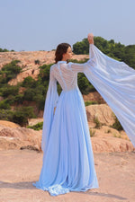 Baby Blue Flow Sleeves Maxi (XXL)