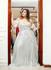 Silver Sparkle Plus Size Dress (XL)