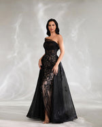 Black Lux Lace Gown  (L)