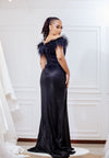 Samantha Feathers Black Gown (M)