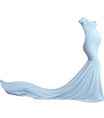 Light Blue Long Mermaid Tail Shoot Dress (One Size)