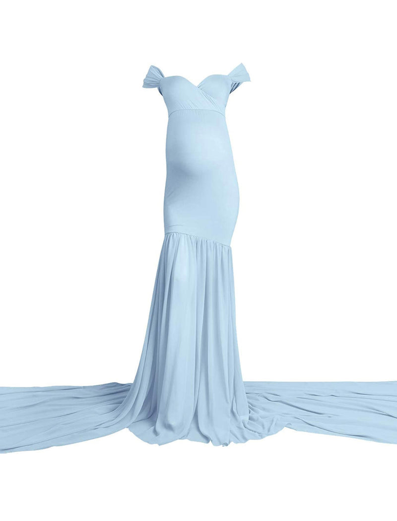 Light Blue Long Mermaid Tail Shoot Dress (One Size)