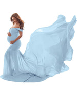 Light Blue Long Mermaid Tail Shoot Dress (One Size)