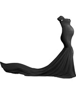 Black Long Mermaid Tail Shoot Dress (One Size)