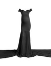 Black Long Mermaid Tail Shoot Dress (One Size)