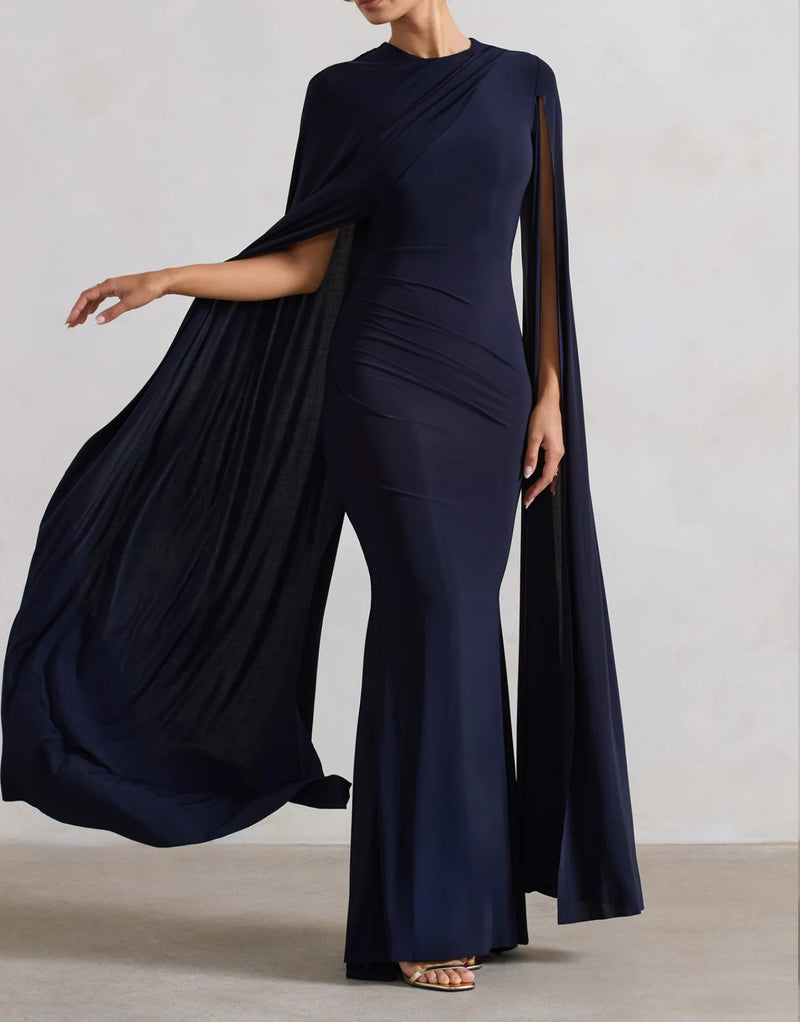 Chique Navy Blue Plus Maxi (XXXL)