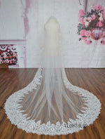 Elizabeth Lace Veil Chapel Length