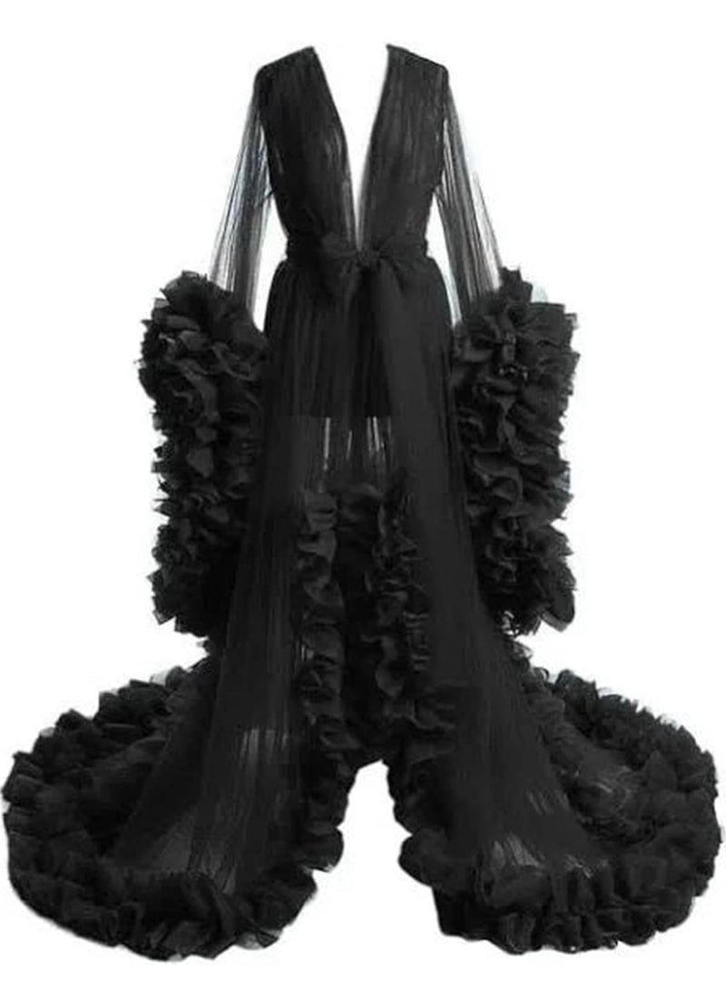 Black Tulle Maternity Shoot Gown (M)