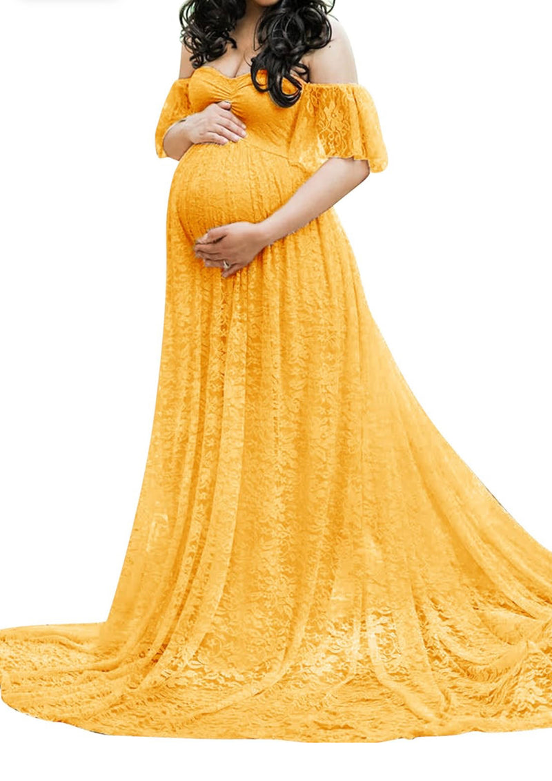 Sunshine Lace Yellow Maternity Shoot (XL)