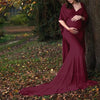 Burgundy Maternity Shoot Gown (XL)