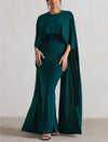 Green Draped Cape Maxi (L)