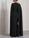 Black Asymmetric Cape Maxi (L)