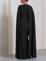 Black Asymmetric Cape Maxi (L)