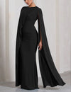 Black Asymmetric Cape Maxi (L)