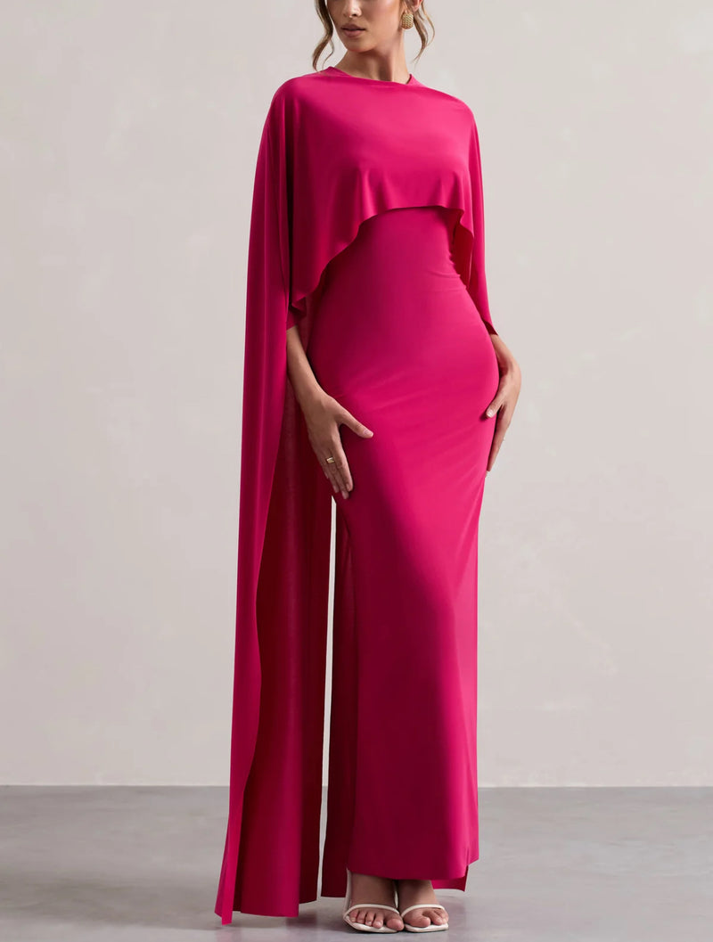 Pink Draped Cape Maxi (XXL)