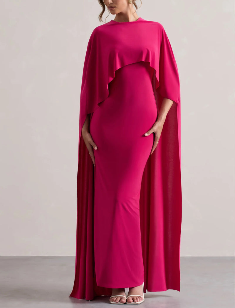 Pink Draped Cape Maxi (XXL)