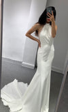 Bianca Open Back Wedding Dress (S)