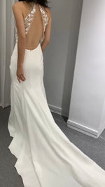 Bianca Open Back Wedding Dress (M)