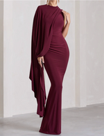 Berry One Sleeve Cape Maxi (XXXL)