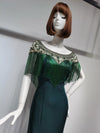 Green Frilled Maxi Dress (M)