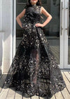 Fancy Black and Silver Gown (L)