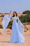 Baby Blue Flow Sleeves Maxi (XXL)