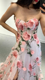 Flora Sweetheart Pink Gown (S)