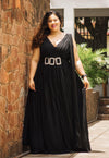 Plus Cape Plissado Maxi Black (XL)