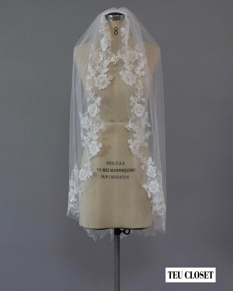 Melissa Waist Length Veil