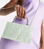 Green Marble Clutch Bag