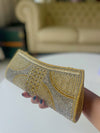 Golden Embroidery Clutch