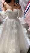 Olga Lace Wedding Dress (M)