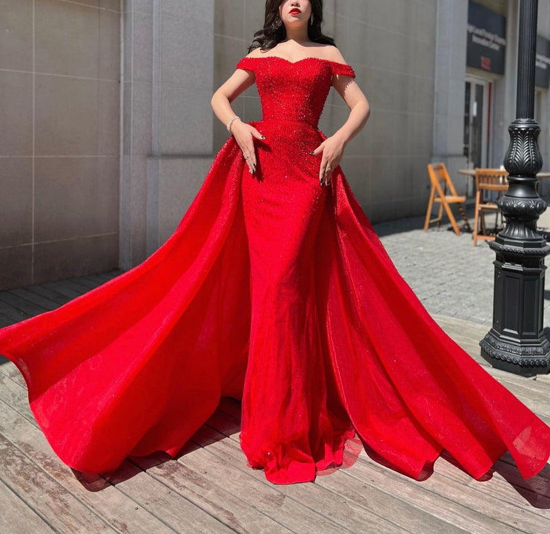 Fancy Red Gown Plus Size (XXL)