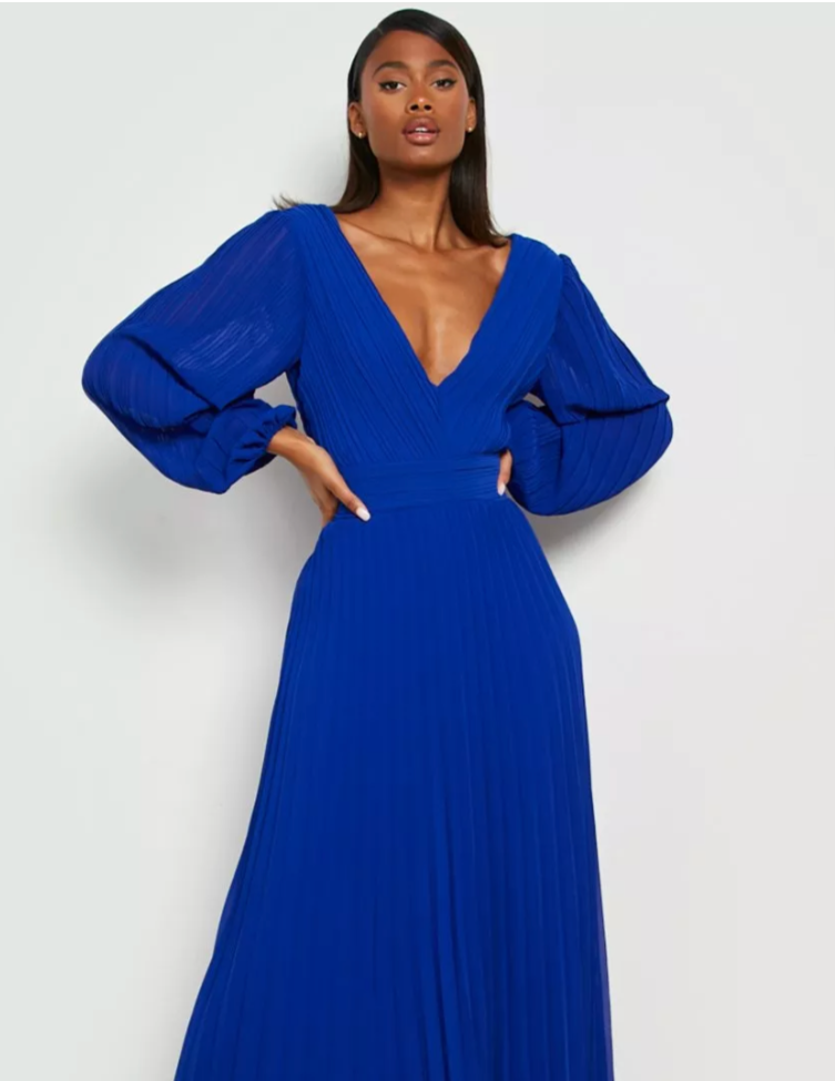 Chiffon Balloon Sleeve Midi (M)