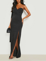 Plus Black Cape Maxi Dress (XXL)