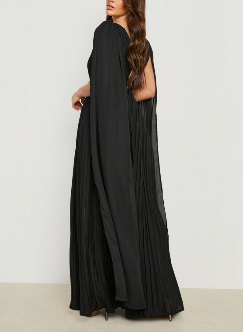 Plus Cape Plissado Maxi Black (XL)