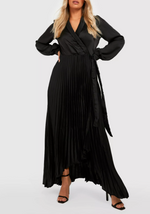 Vestido Plus Preto Plissado (XXXL)