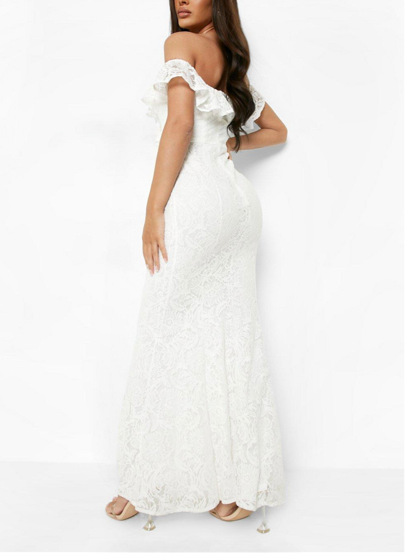 Lace Sweetheart Maxi White (XS)