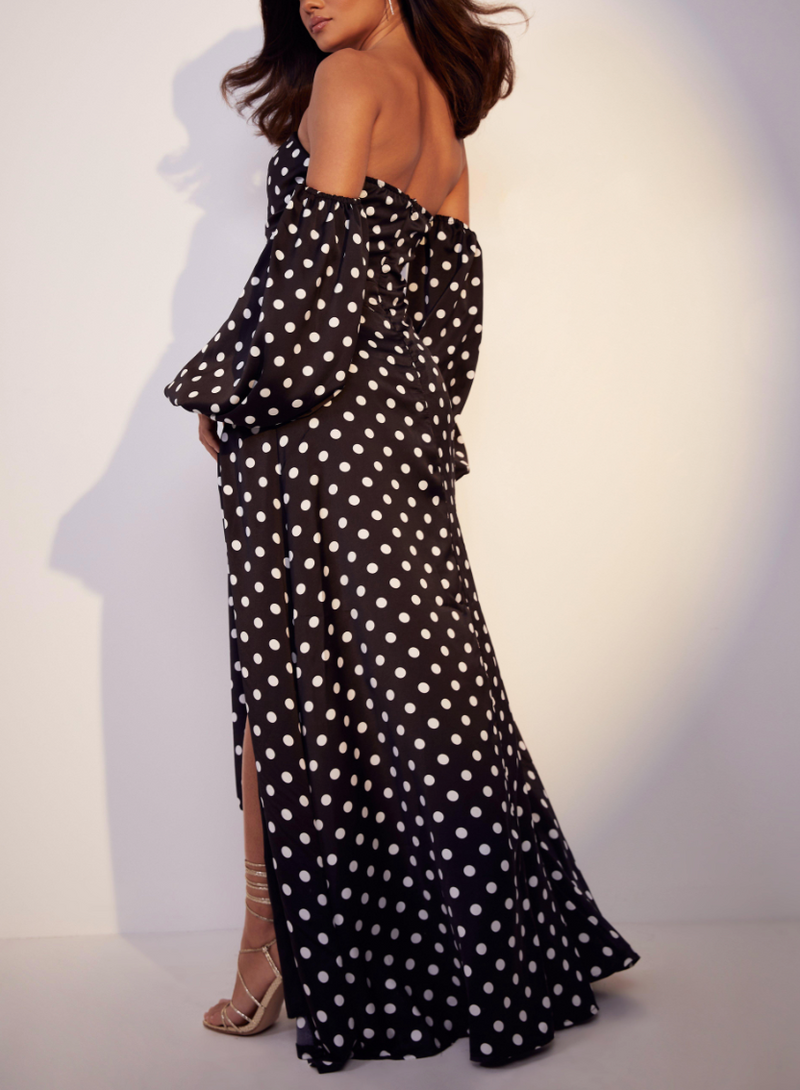 Plus Polka Dot Maxi Black (XL)