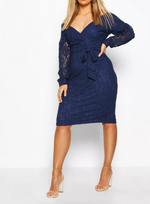 Plus Navy Blue Lace Midi (XXL)