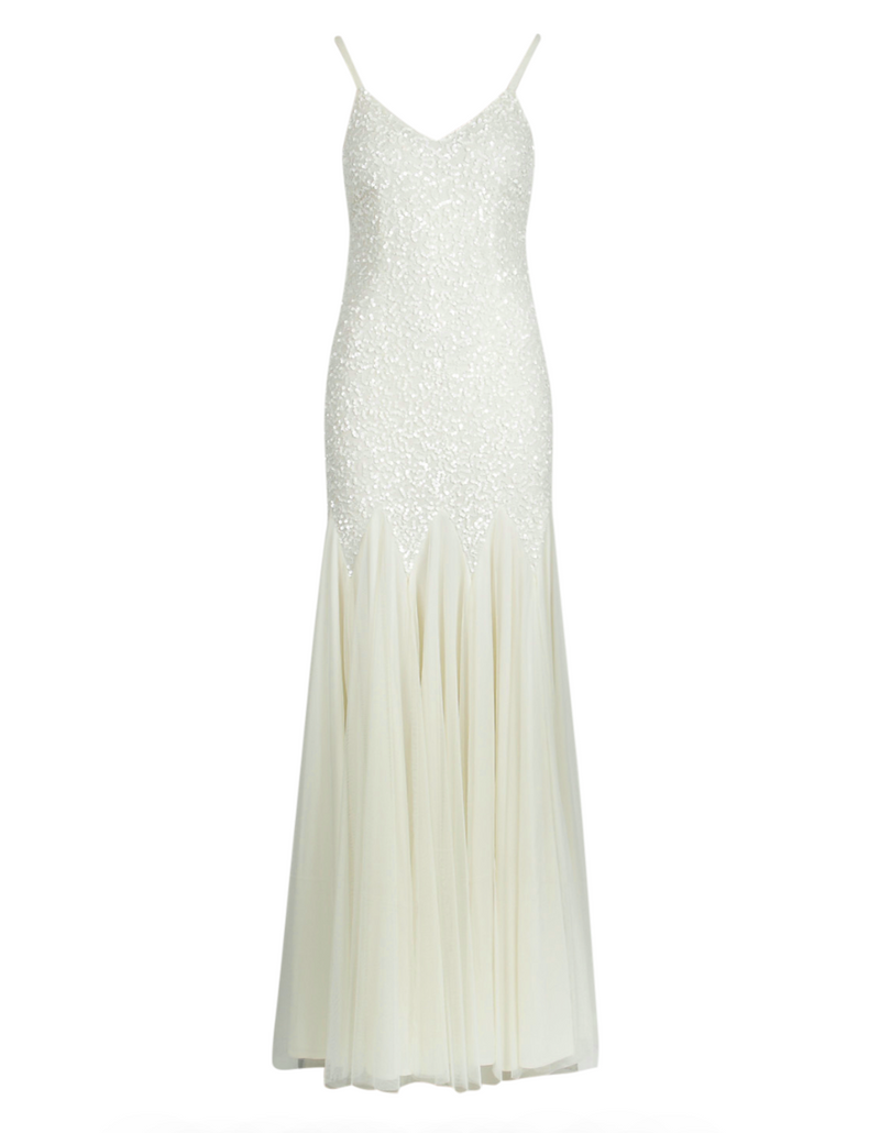 Mermaid Sparkle White Dress (S)