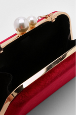 Velvet Red Box Clutch