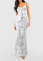 Silver Glitter Pattern Maxi (M)