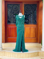 Sparkle Chique Maxi Gown in Emerald (M)