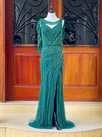 Sparkle Chique Maxi Gown in Emerald (M)